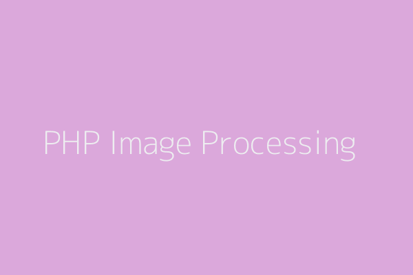 Php image processing