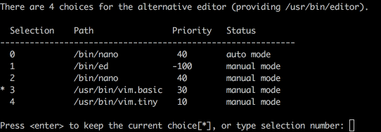 Update alternatives config editor