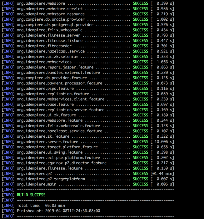 iDempiere 編譯成功