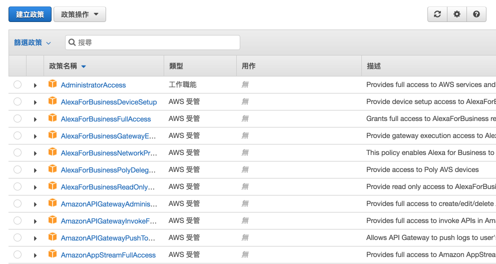 AWS IAM 政策
