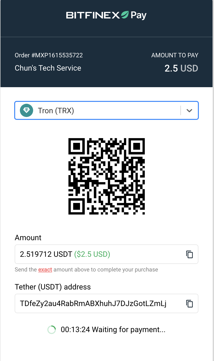 Bfxpay畫面