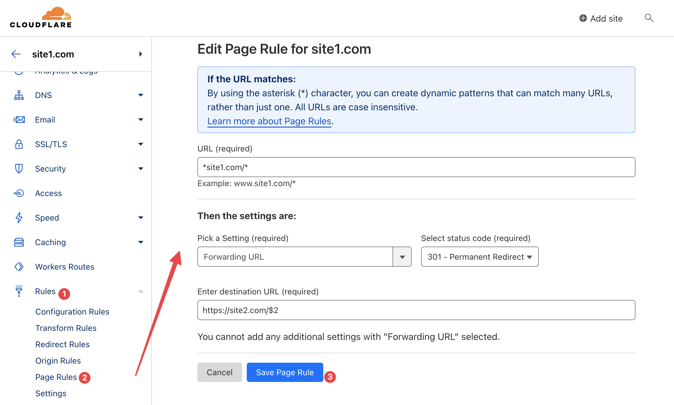 Cloudflare 301 Page Rules